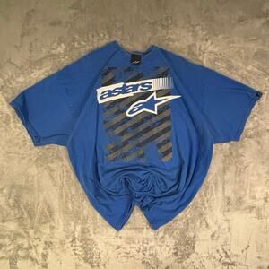 VTG 2000s distressed Alpine Stars T Shirt  XXL Extra Blue graphic logo star